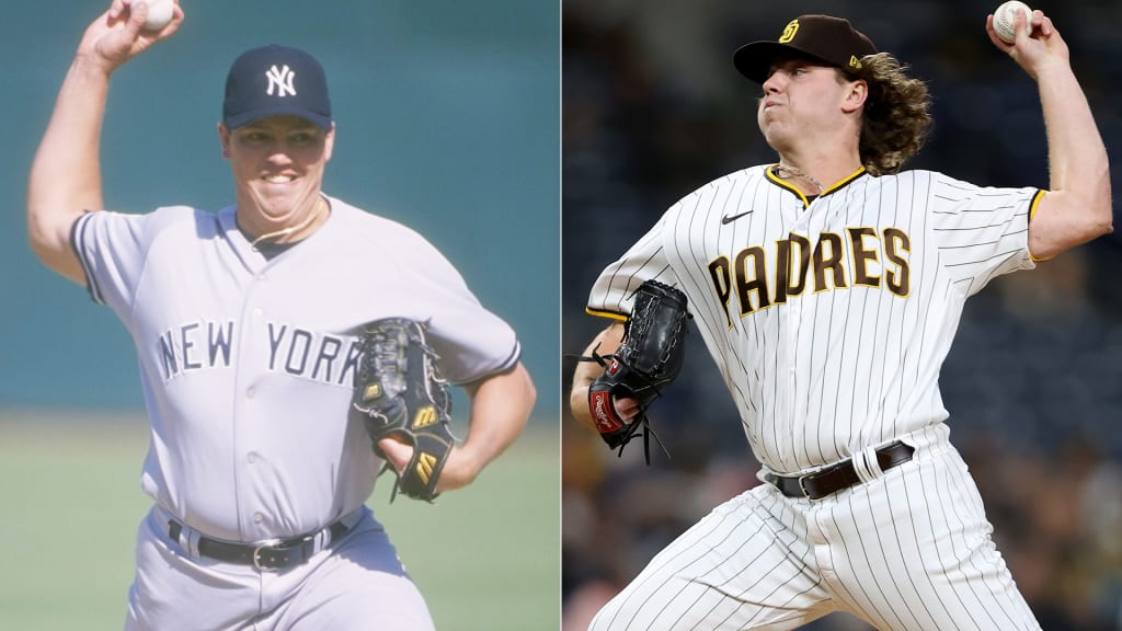 Ryan Weathers has received plenty of formal baseball instruction in his life, but some of the best lessons the current Padres pitcher absorbed came just by hanging around the Yankees’ clubhouse when his father, David, pitched for the Yankees in 1996 and ’97, part of a 19-year big-league career. (Getty Images)