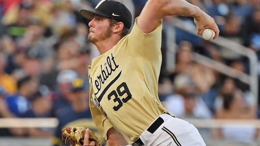 Jake Eder pitched three years at Vanderbilt before being drafted in 2020.