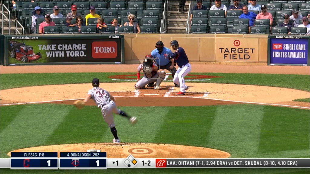 Zach Plesac freezes Donaldson