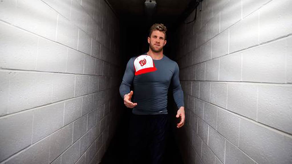 New Era will begin using Bryce Harper in its 2016 baseball campaign during Spring Training.