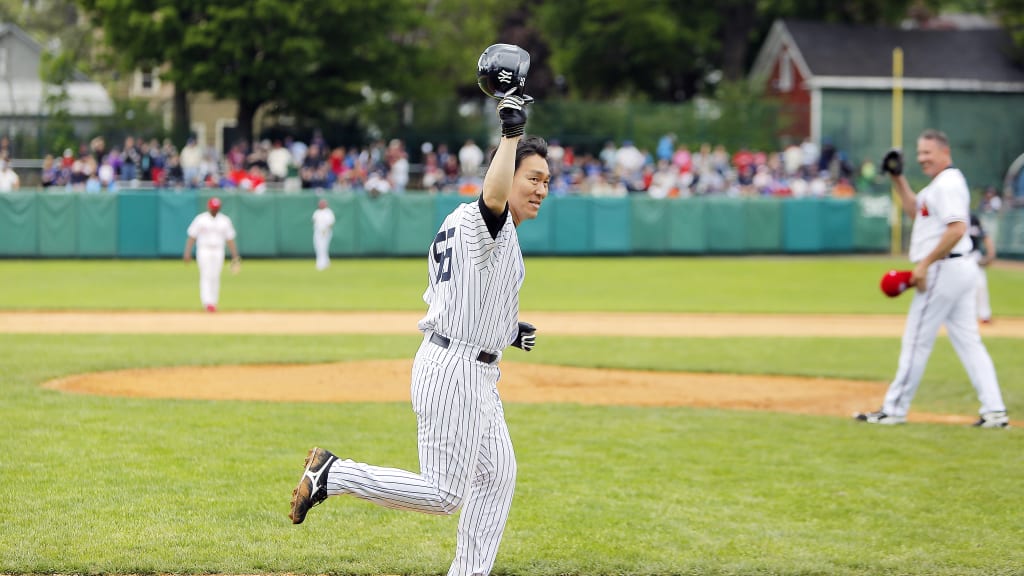 Hideki Matsui at Doubleday Field in Cooperstown, New York