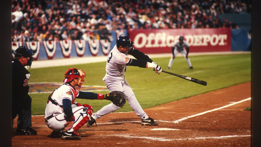 In Game 4 of the '96 World Series, Leyritz went from role player to New York hero. His game-tying home run in the eighth inning set the stage for a Yankees win, helping to change the momentum of the series. (New York Yankees)
