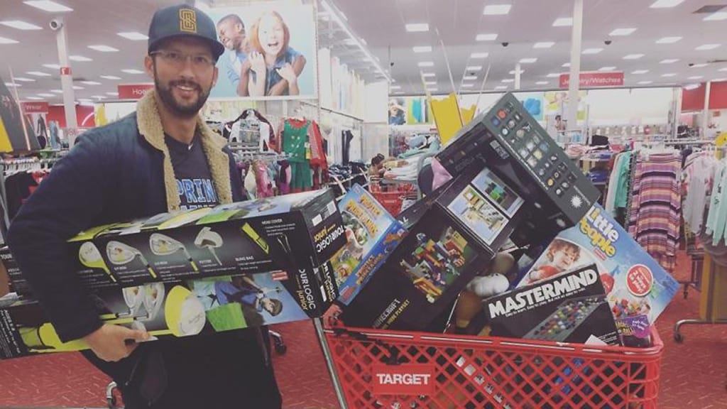 Huston Street enjoys all the things about Christmas as an adult, including shopping for his children's gifts. (Street)