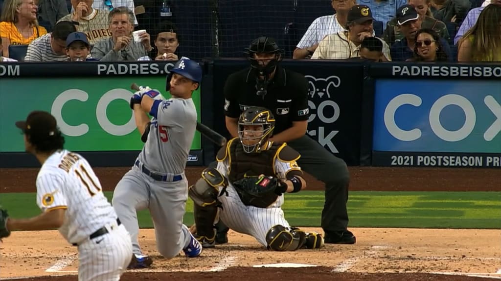 Jody Seager supported both of her sons' teams with a split Dodgers-Mariners  jersey before this weekend