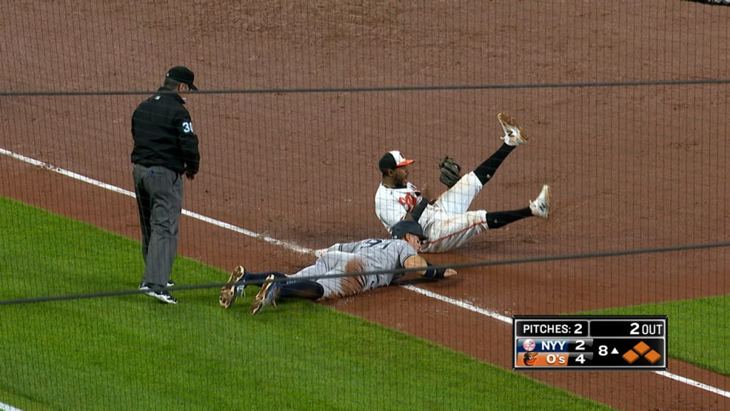 Austin Hays nabs Aaron Judge