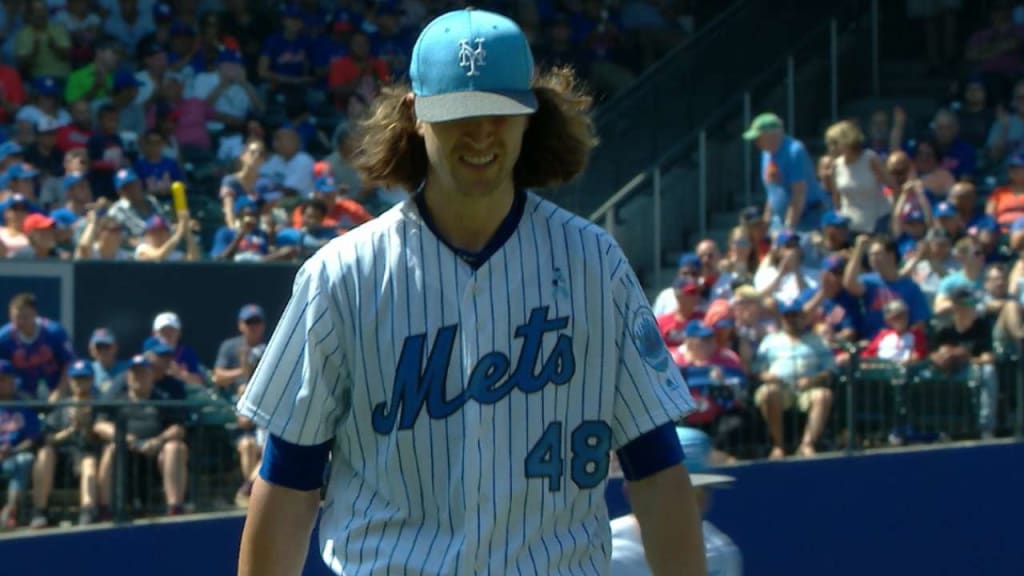 deGrom's son Jaxon watches from the stands 