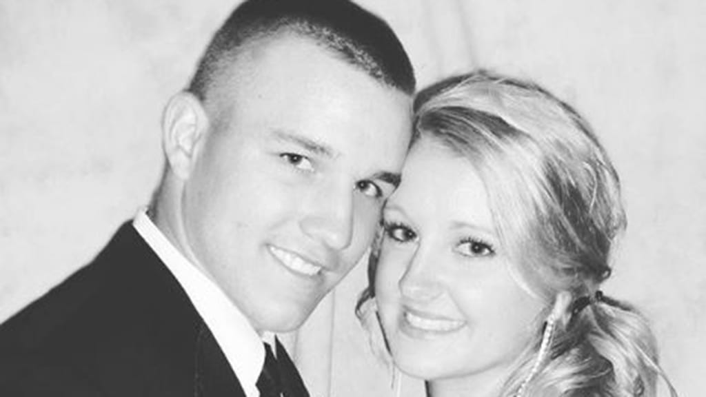 Mike Trout posted a photo from his senior prom