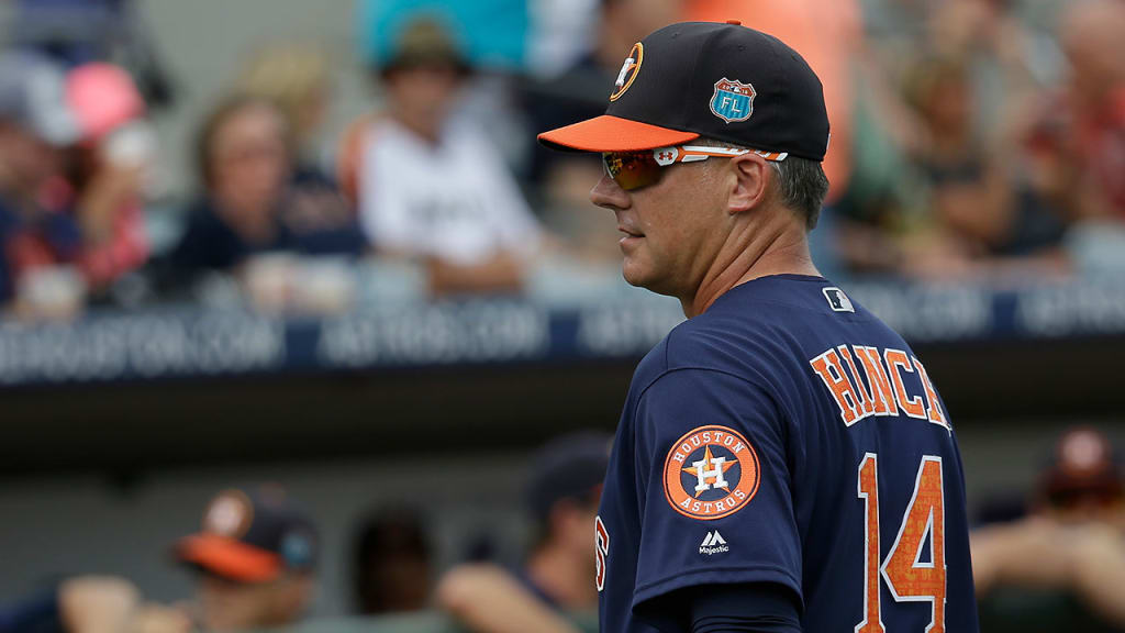 Astros manager A.J. Hinch is a Stanford Athletics Hall of Famer after being a standout catcher in his time there from 1992-96. (AP)