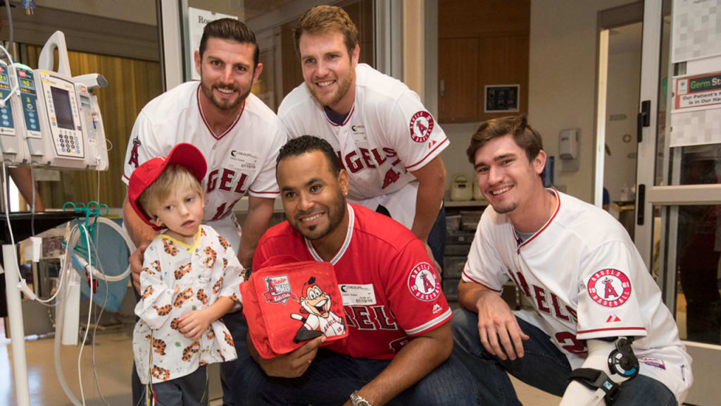 Angels players surprised patients at the Children's Hospital of Orange County on Tuesday. (Los Angeles Angels)