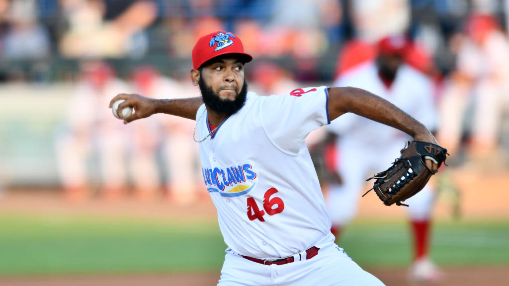 Seranthony Domínguez with High-A Jersey Shore on Aug. 6, 2021.