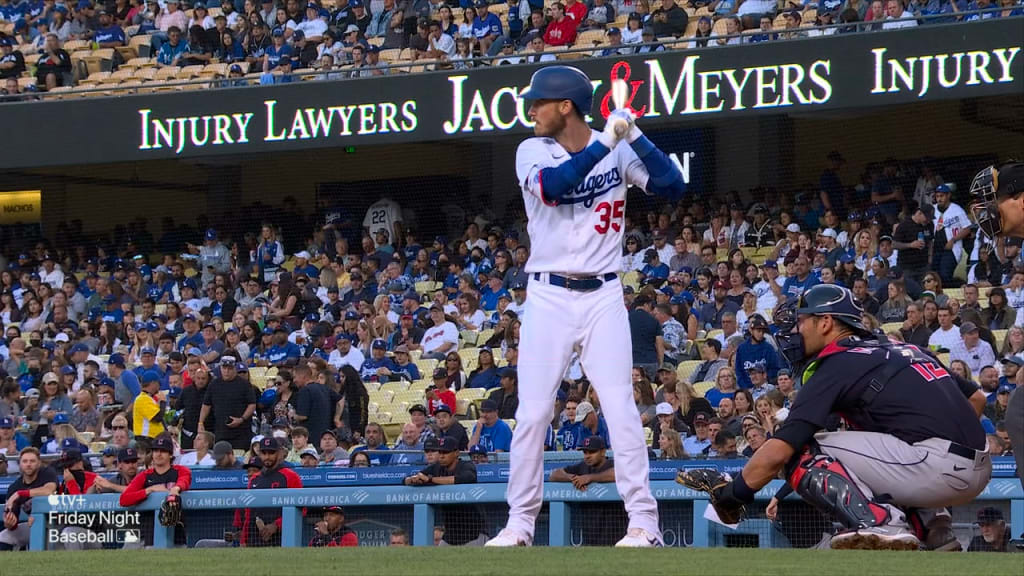 Los Angeles Dodgers outfielder Cody Bellinger (35) poses before an