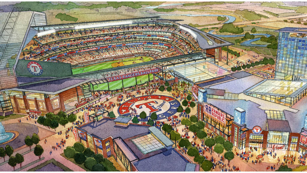 How did Arlington decide to fund Rangers' new stadium, and what