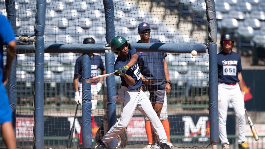 Corey Magee during the MLB ID Tour at Trustman Park on Saturday, April 30, 2022, in Pearl, Miss.