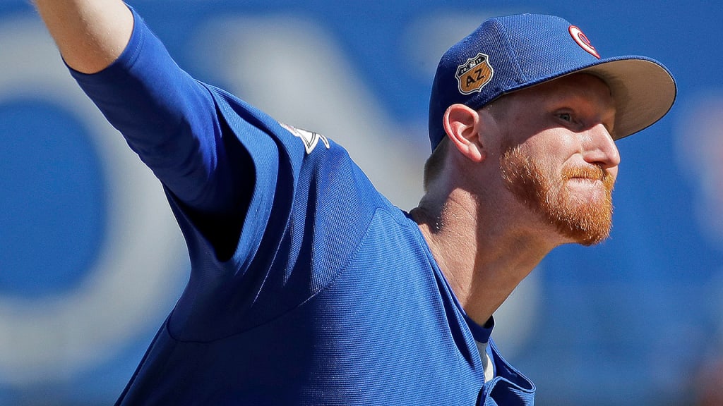 Eddie Butler allowed just one hit -- a leadoff homer to Alcides Escobar -- in a solid Cubs debut Wednesday. (AP)