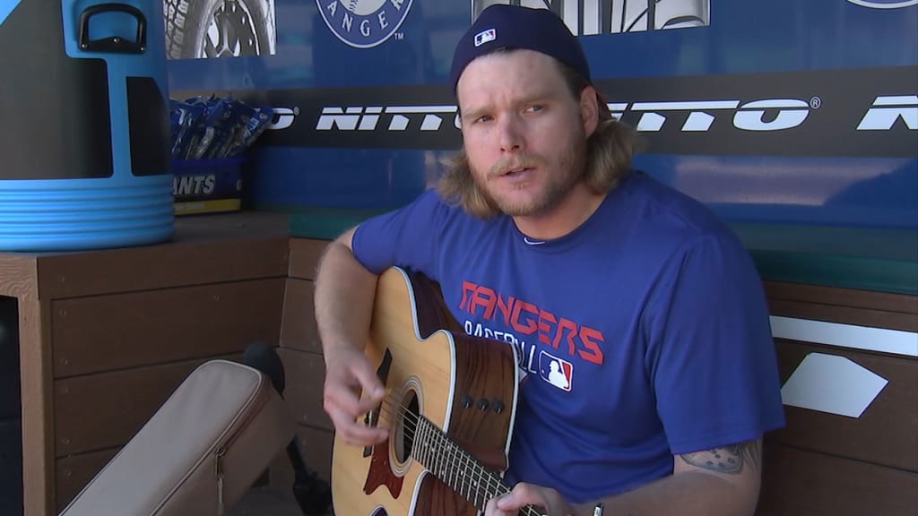 "Being able to enjoy something more than sports is pretty good. It's healthy for people to do that," said A.J. Griffin of playing guitar.