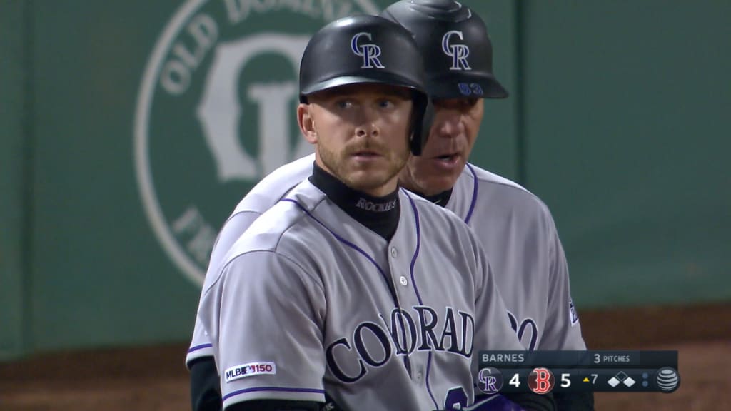 Rockies' Trevor Story avoids major knee injury after outfield collision