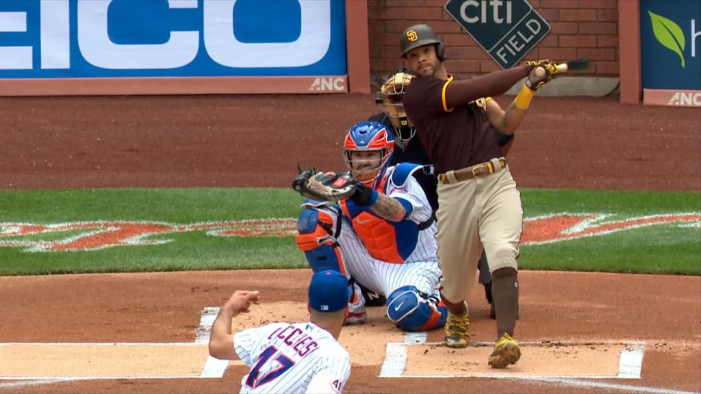 San Diego Padres catcher Webster Rivas returns to home plate in the third  inning of a baseball game against the San Francisco Giants in San  Francisco, Sunday, Oct. 3, 2021. The Giants