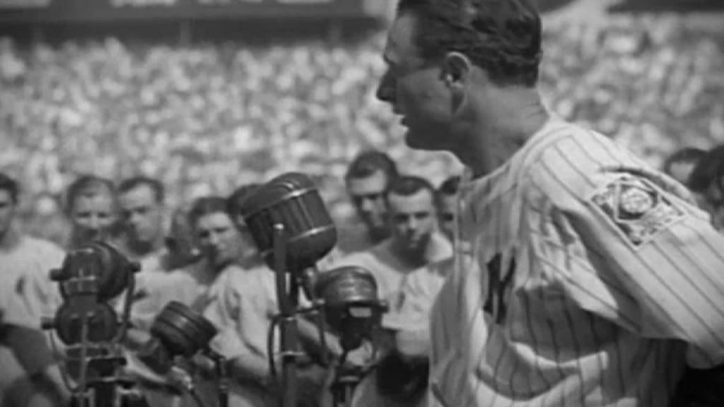New York Yankees Lou Gehrig 'Luckiest Man' Speech Canvas Print