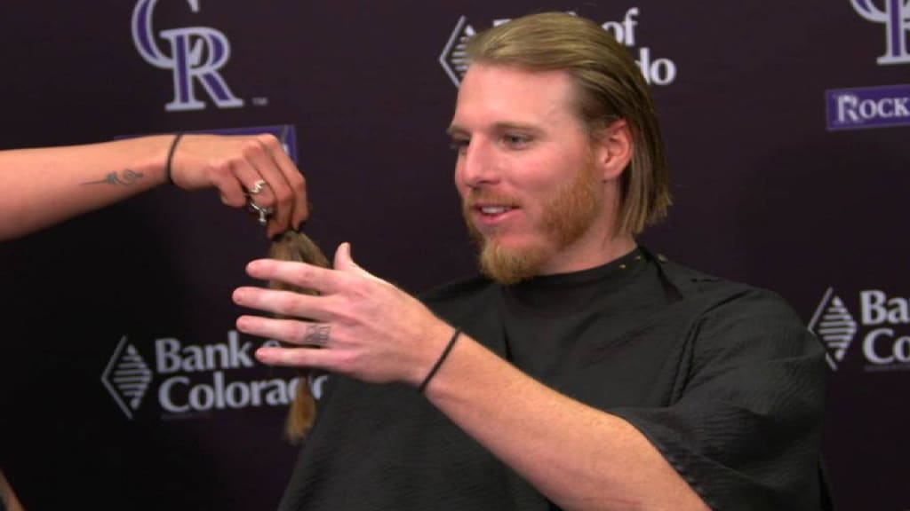 Rockies pitcher Jon Gray trims flowing locks for charity - ESPN