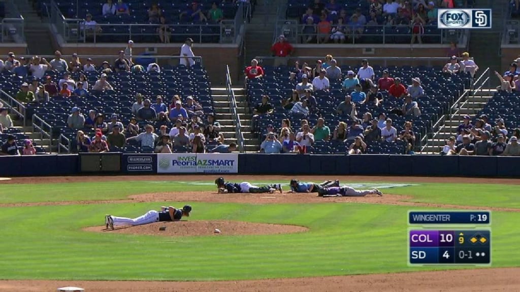 Panicked Padres dodge a swarm of bees at practice