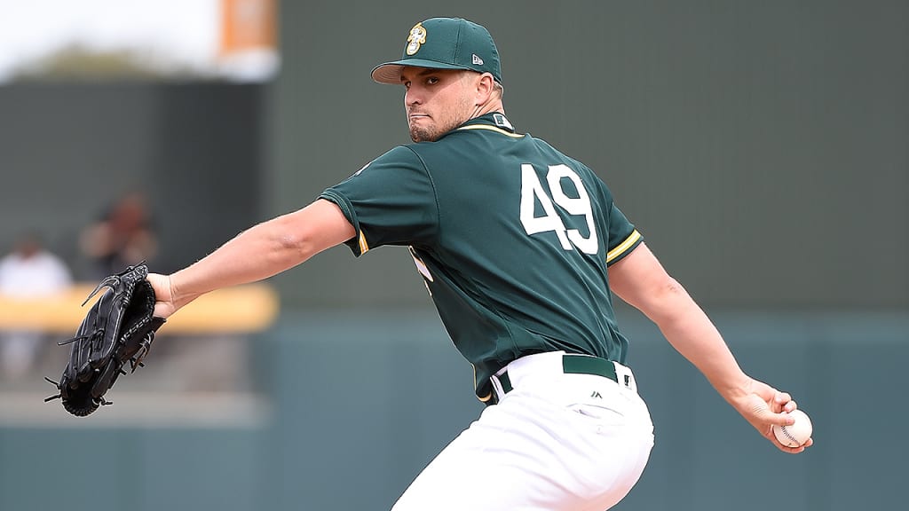 Kendall Graveman was efficient Saturday, allowing just two hits and one run against the Padres. (Getty Images)