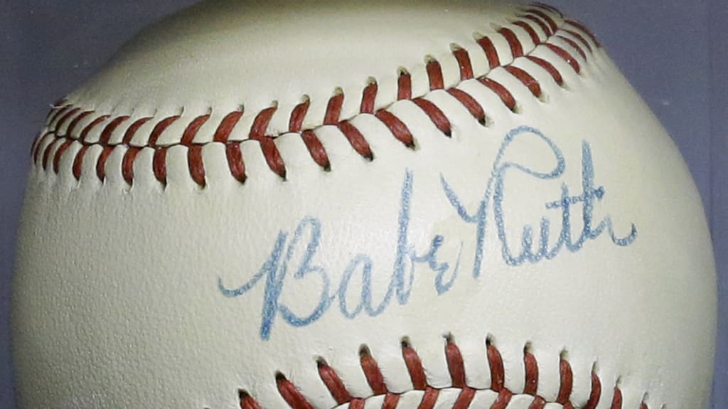 A recently uncovered Babe Ruth baseball was well-preserved