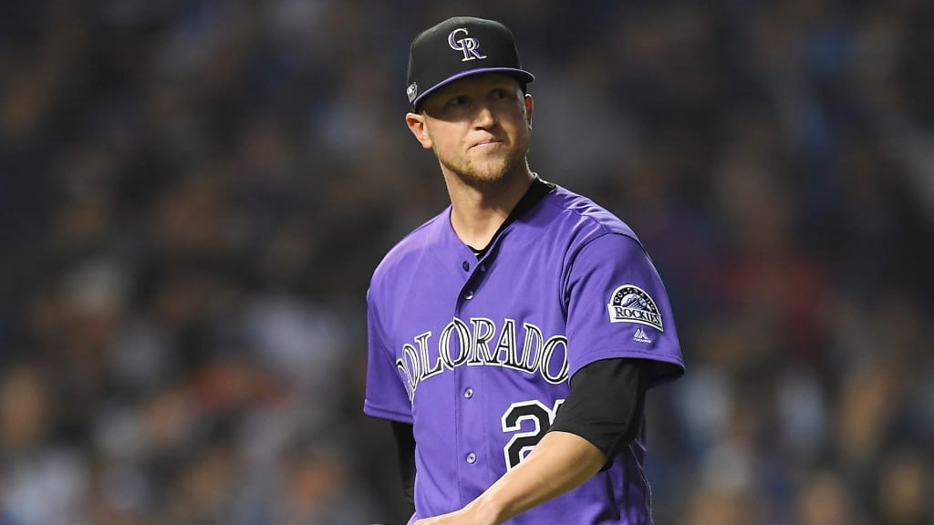 CHICAGO, IL - OCTOBER 02: Kyle Freeland #21 of the Colorado Rockies leaves the game in the seventh inning against the Chicago Cubs during the National League Wild Card Game at Wrigley Field on October 2, 2018 in Chicago, Illinois. (Photo by Stacy Revere/Getty Images)