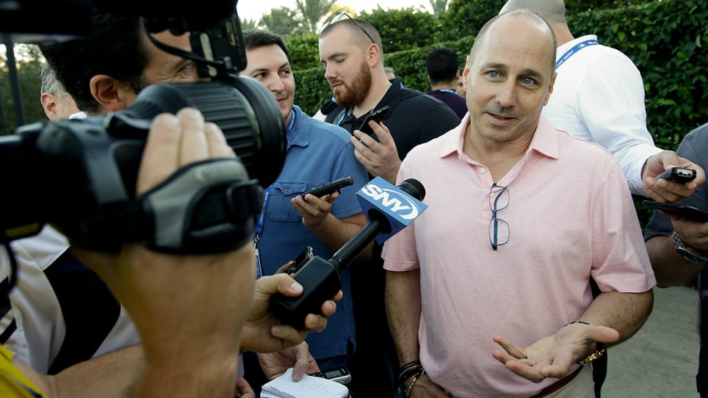 Yankees general manager Brian Cashman has spoken to managing general partner Hal Steinbrenner about staying with New York. (AP)