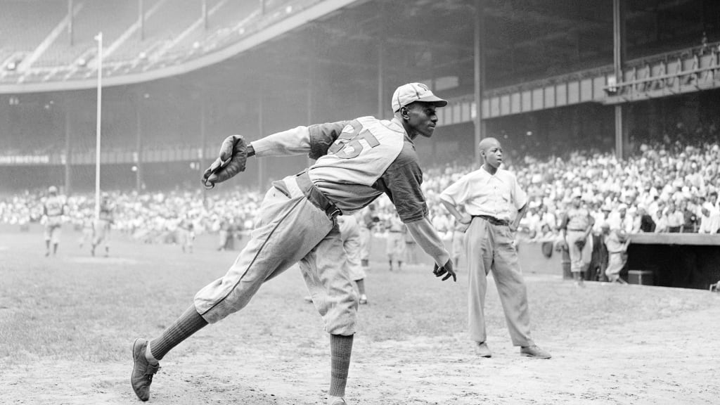 Satchel Paige, Kansas City Monarchs ace, at Yankee Stadium