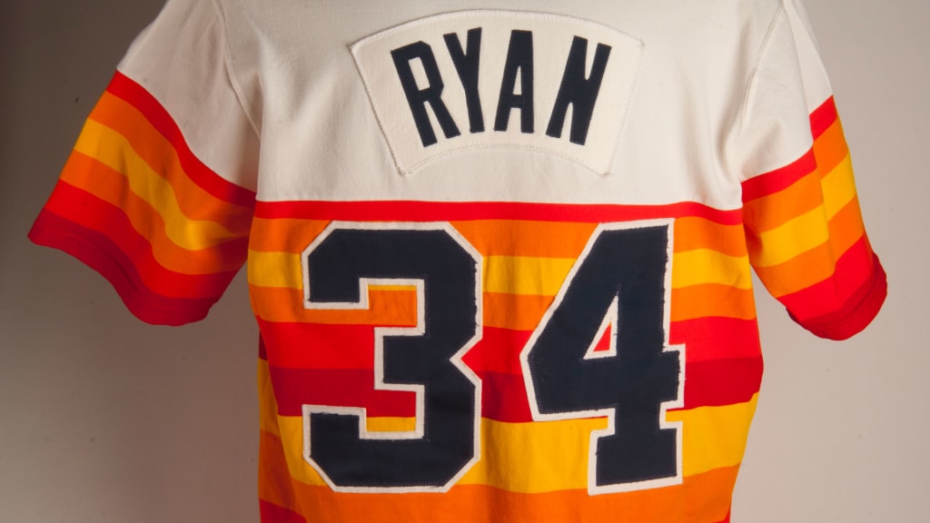 Nolan Ryan Houston Astros Orange Mens Large Nike Cooperstown Collection  Jersey