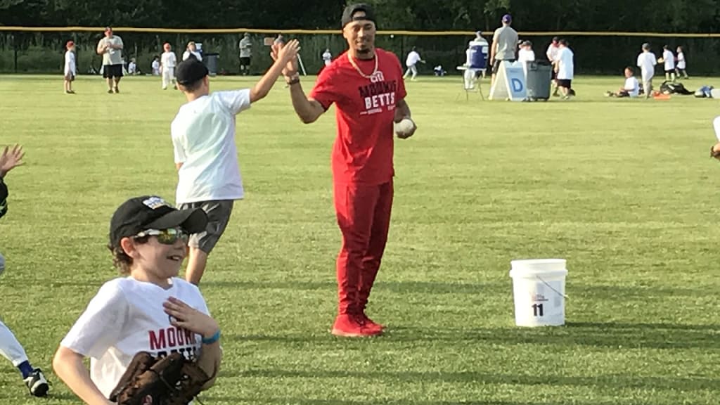 Mookie Betts' main message to the kids was: "Just have fun, enjoy the game and not stress about anything bad right now." (Craig Forde)