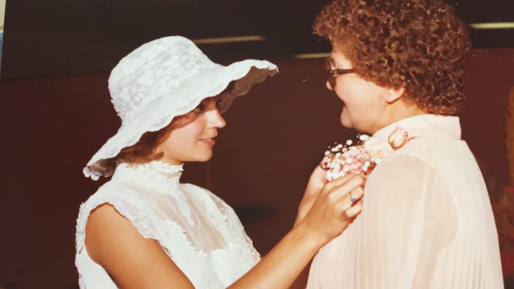 Kevin Gausman's mother, Winifred "Jo" Gausman (left), with her mother, Minedale Augusta Carlson. (Gausmans)