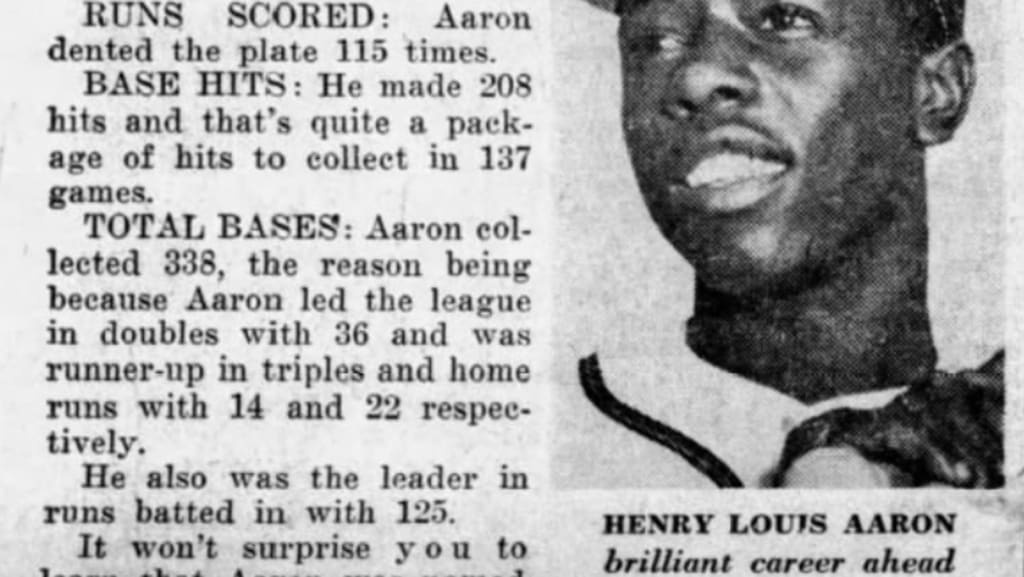 Hank Aaron makes his first spring training start for the Milwaukee