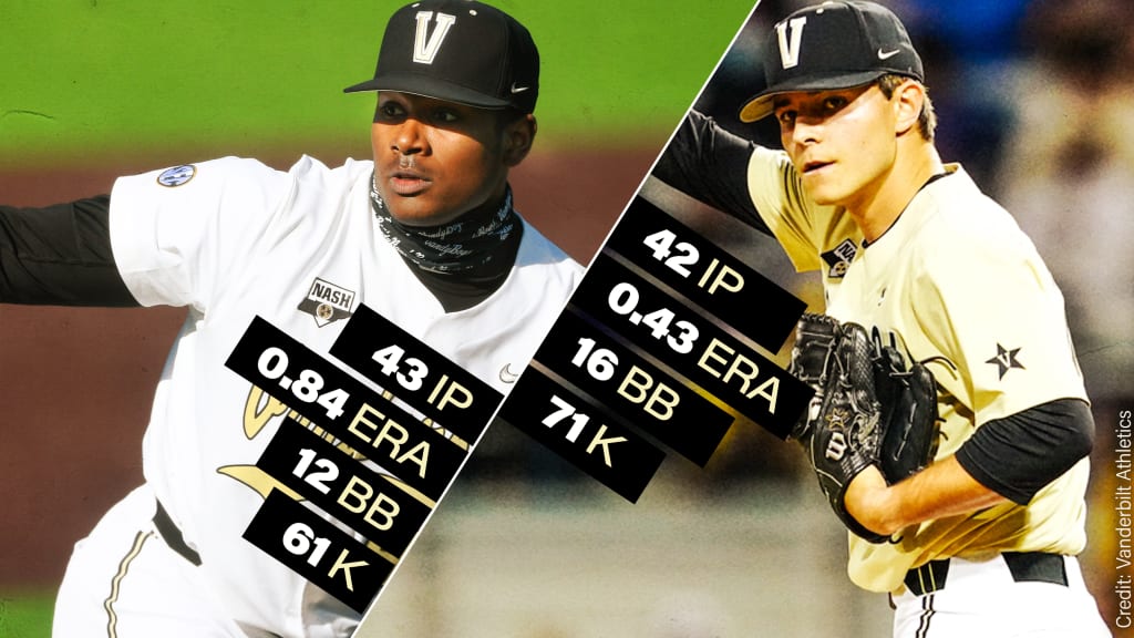 Draft prospects Kumar Rocker, Jack Leiter dominate