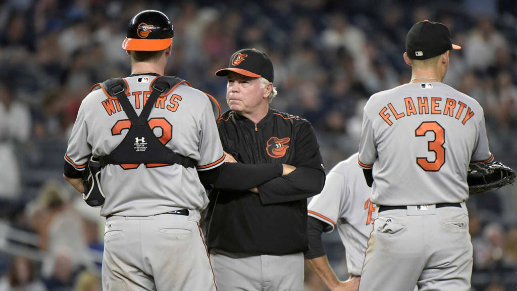 Manager Buck Showalter has preached looking internally, which is what the O's have done so far with pitching. (AP)