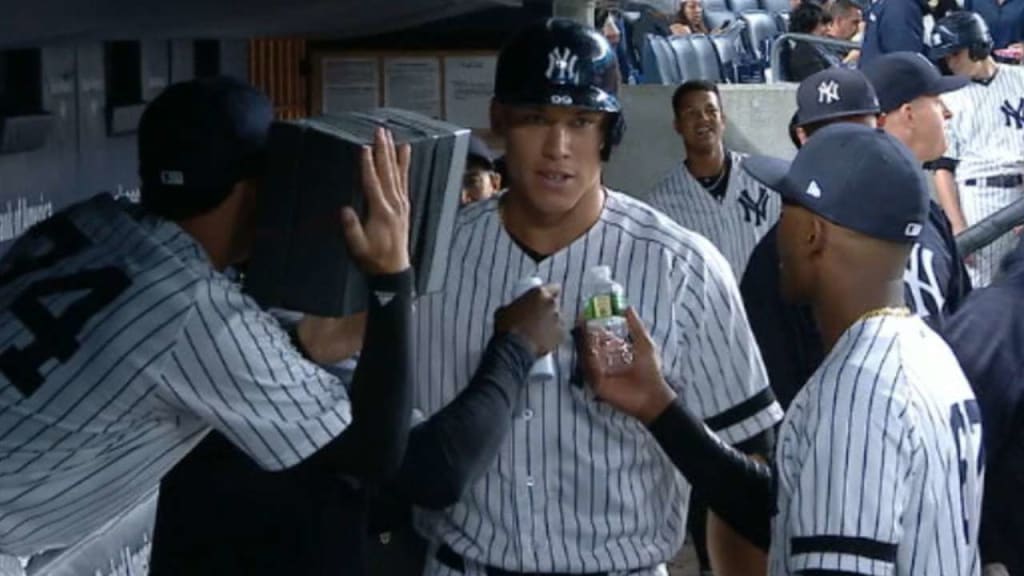 Aaron Judge smashed a massive BP home run to the Rogers Centre