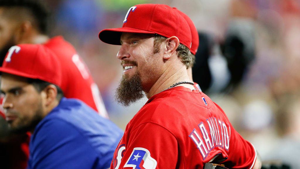 Josh Hamilton went 1-for-2 with a double in his first extended spring training game. (AP)