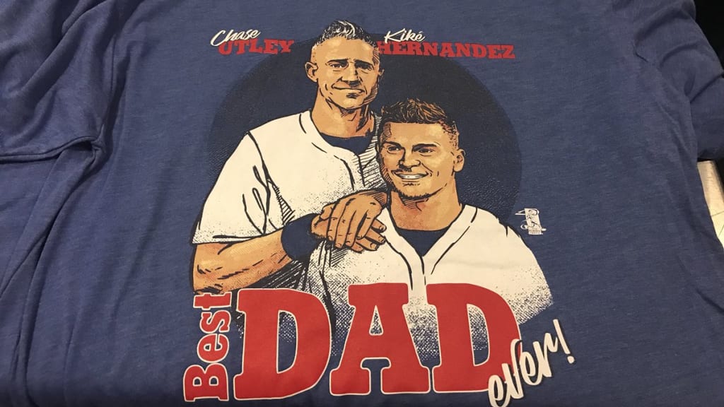 The Dodgers are wearing a shirt that perfectly sums up the Chase Utley-Enrique  Hernandez father-son dynamic