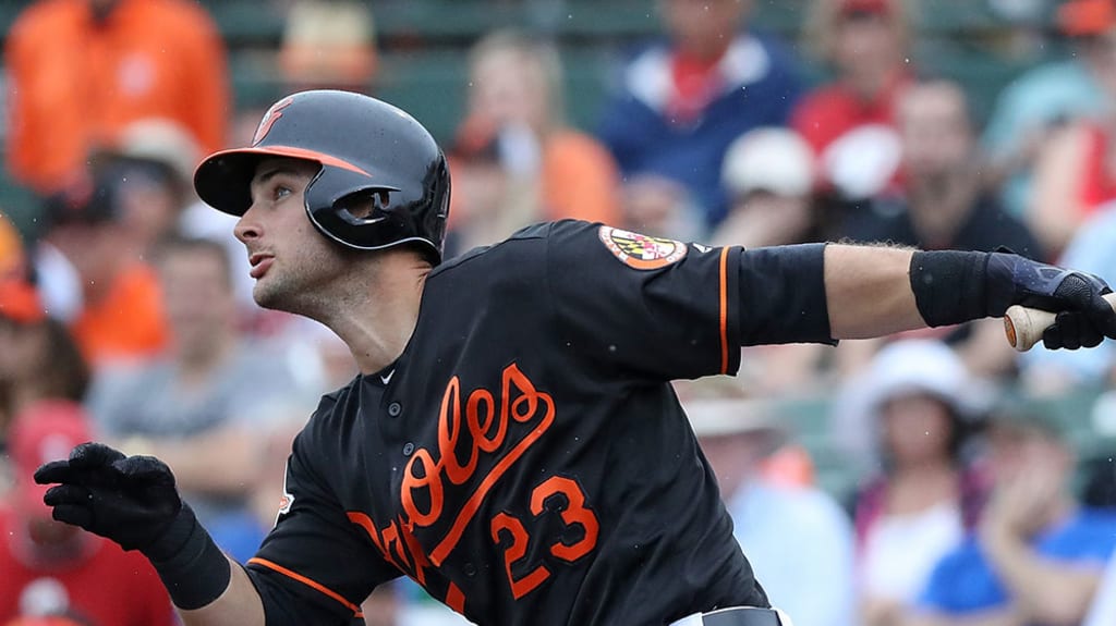 Orioles' fourth outfielder Joey Rickard smacked a 3-run home run in the bottom of the fourth. (Getty)