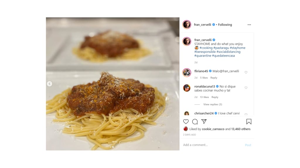 Screengrab via @fran_cervelli on Instagram