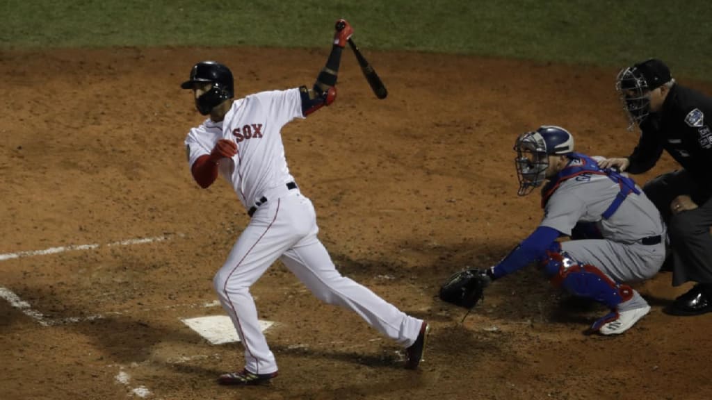 Red Sox catcher Carlton Fisk waving his winning home run fair in Game 6 of  the 1975 World Series 