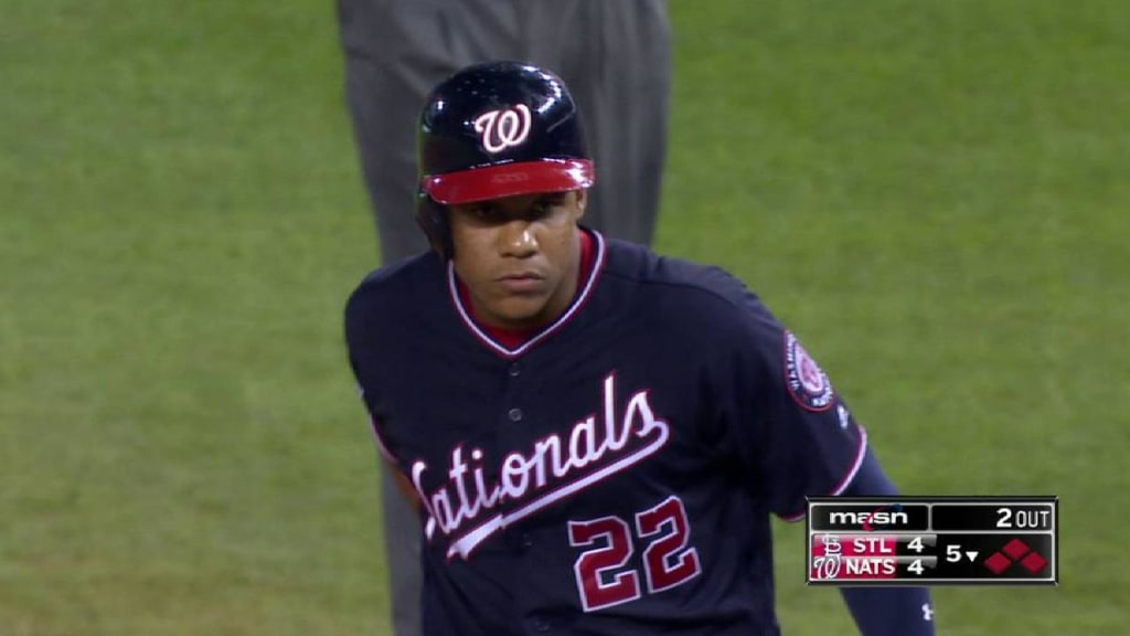 Juan Soto Game-Used Red Jersey - September 11, 2018