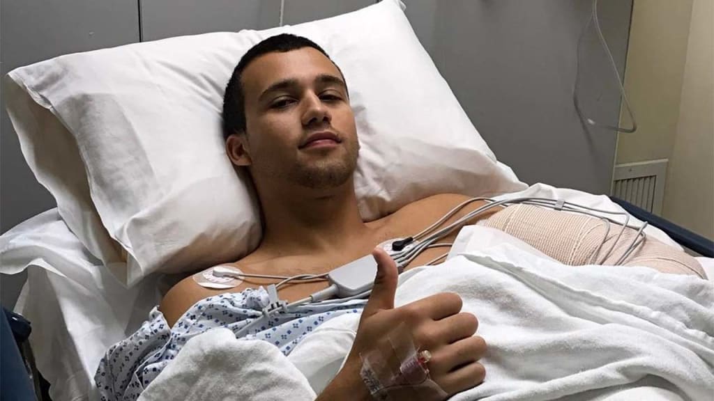 Alex Kirilloff posted a photo from the hospital on Instagram on Wednesday.