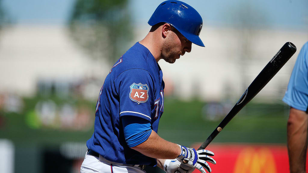 Rangers catcher Chris Gimenez was forced to stay behind in Arizona because of an infection in his left ankle. (AP)