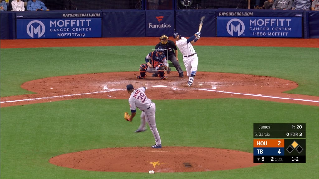 Garcia beats out infield hit