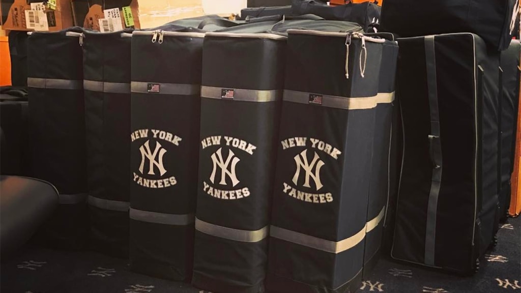 The Yankees' bags are packed and ready for Spring Training. (YankeesPR Instagram)