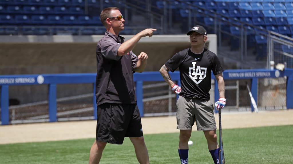Griffin gives instruction out on the field