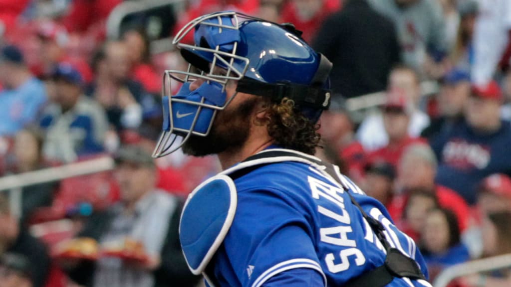 Jarrod Saltalamacchia appeared in 10 games for the Blue Jays. (AP)
