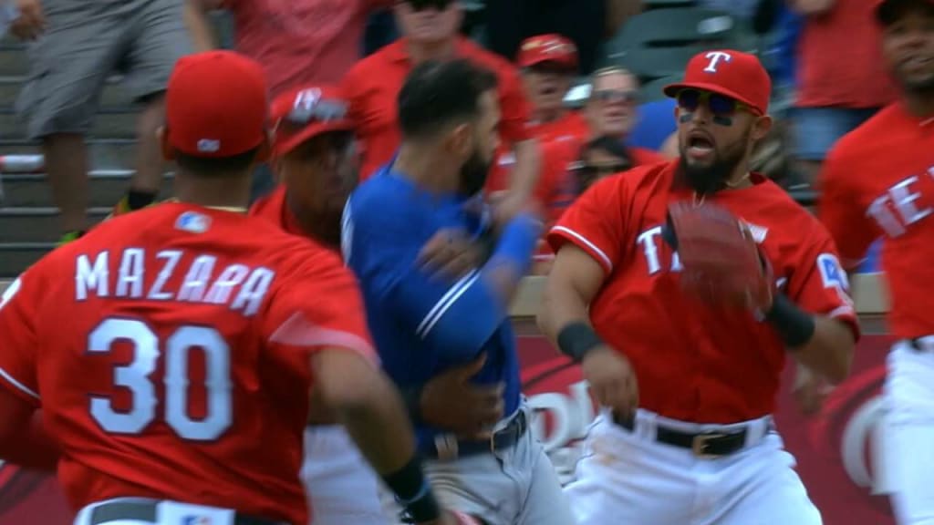 June 23, 2019: Texas Rangers shortstop Elvis Andrus #1 forces out