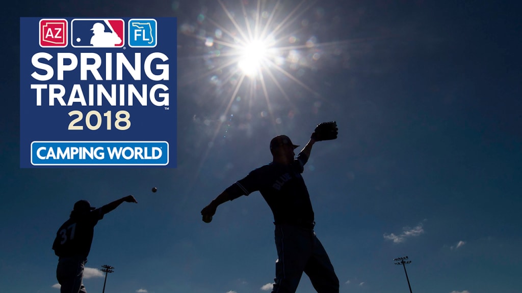 The first official Spring Training workouts begin on Feb. 14.